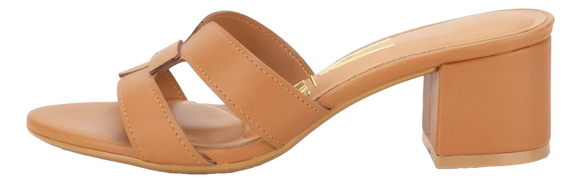 Tamanco Vizzano Feminino Salto Medio Elegante Camel 62911180 Camel 3