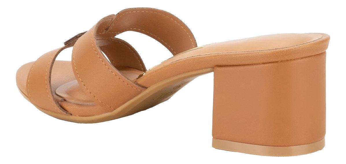 Tamanco Vizzano Feminino Salto Medio Elegante Camel 62911180 Camel 5