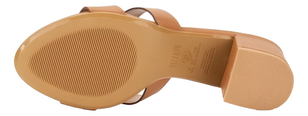 Tamanco Vizzano Feminino Salto Medio Elegante Camel 62911180 Camel 6