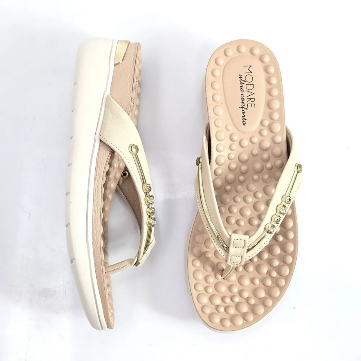 Modare Tamanco Napa Floather Tan Conforto e Estilo Bege 2