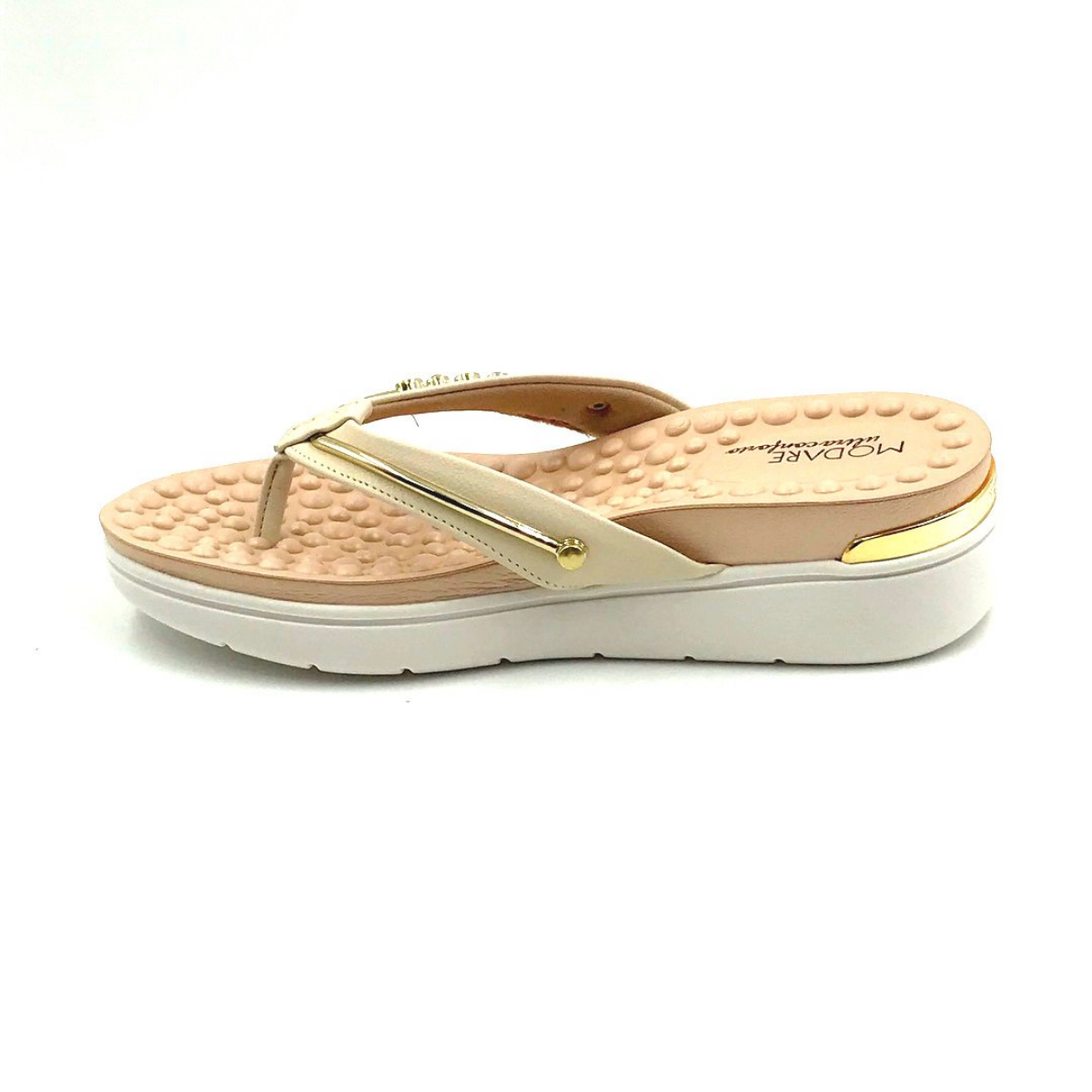 Modare Tamanco Napa Floather Tan Conforto e Estilo Bege 4