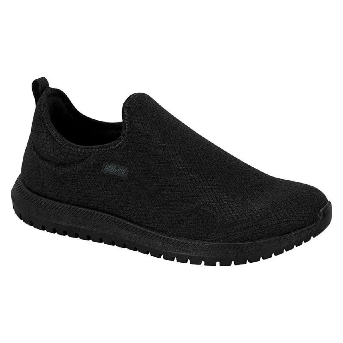 Activitta Tenis Slip On Masculino Preto Conforto Leve Preto 1
