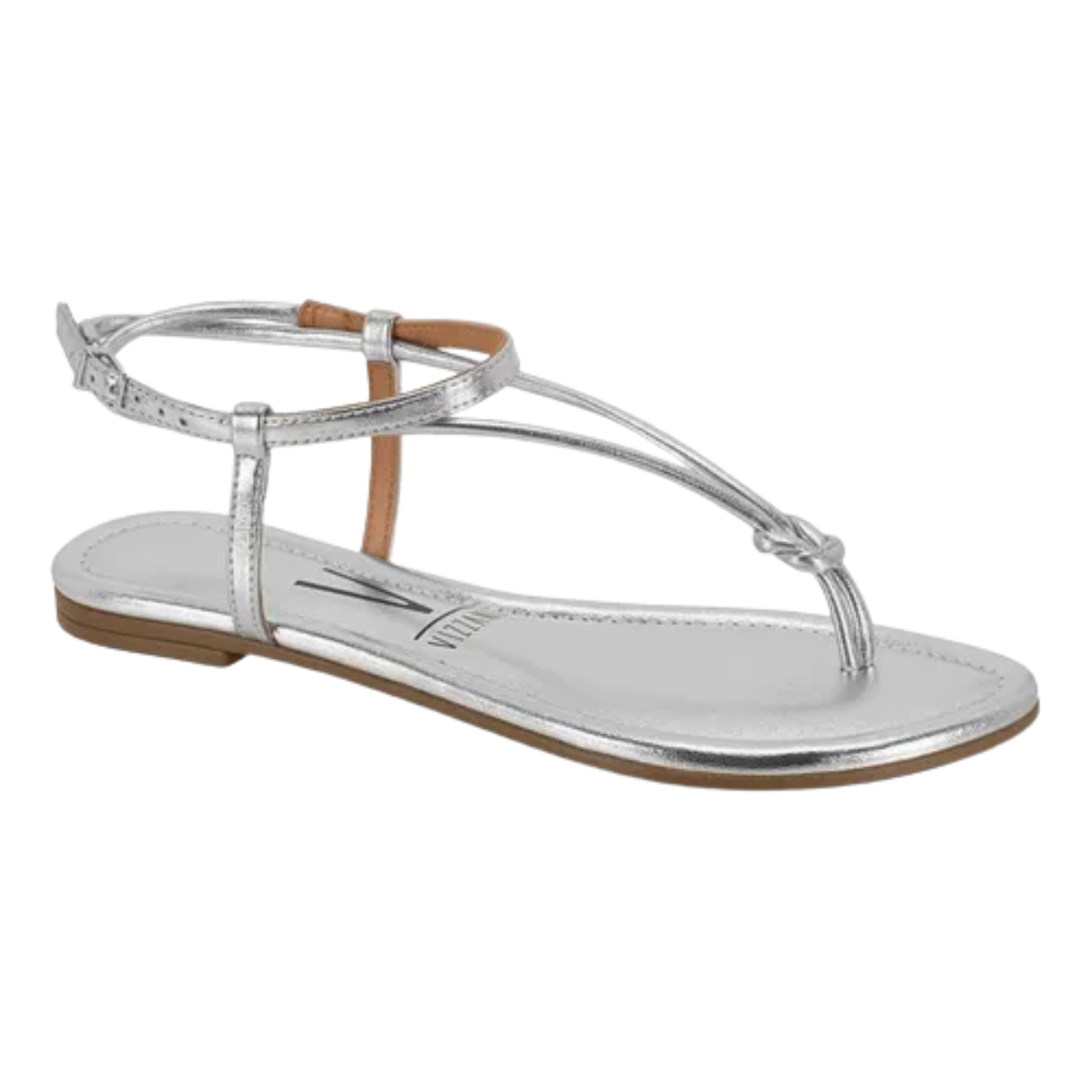 Sandalia Rasteira Vizzano Feminina Prata 