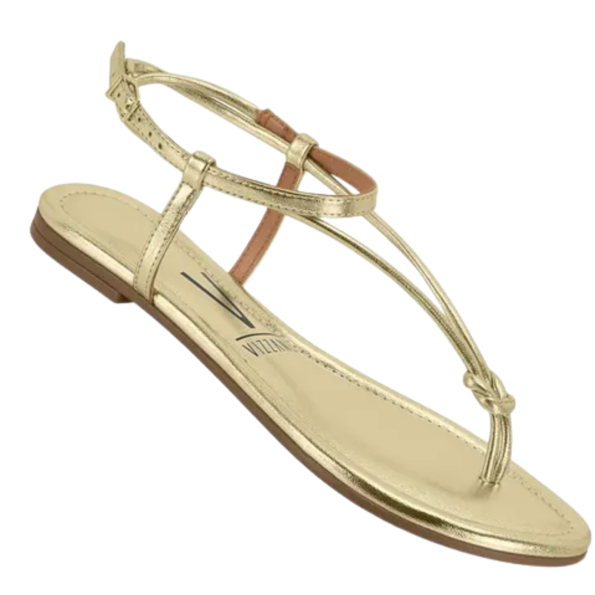 Sandalia Rasteira Vizzano Tiras Fina Dourado  Dourado 2
