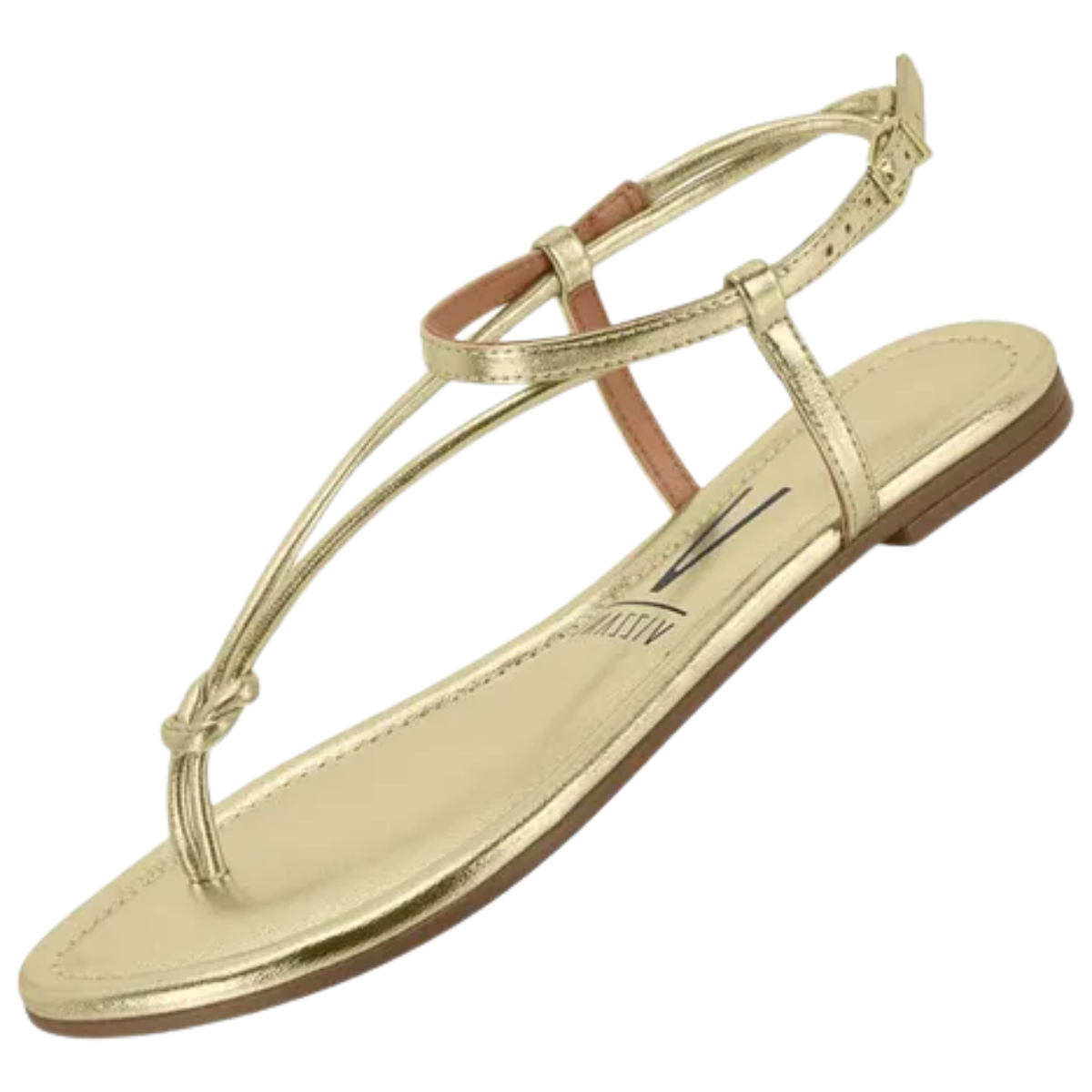 Sandalia Rasteira Vizzano Tiras Fina Dourado  Dourado 3