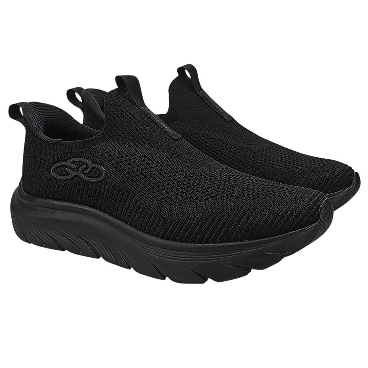 Olympikus Clic Slip On Tenis Masculino Conforto Caminhada Preto/Preto 2