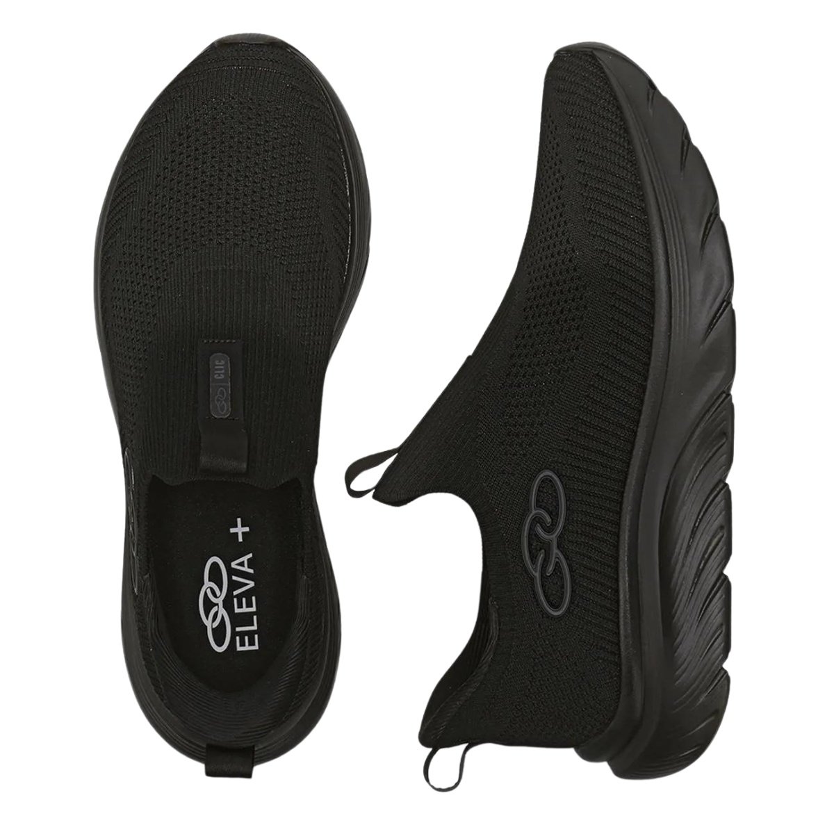 Olympikus Clic Slip On Tenis Masculino Conforto Caminhada Preto/Preto 3