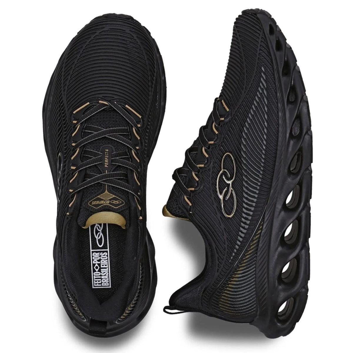 Tenis Olympikus Perfect 4 Masculino Preto Dourado Preto/Dourado 3