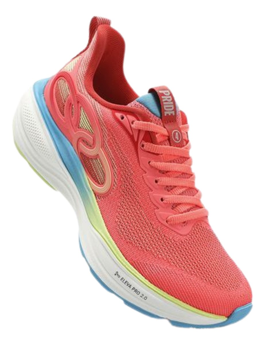 Olympikus Pride 4 Coral Conforto Performance Caminhada Coral/Lima 2