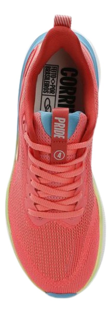 Olympikus Pride 4 Coral Conforto Performance Caminhada Coral/Lima 3