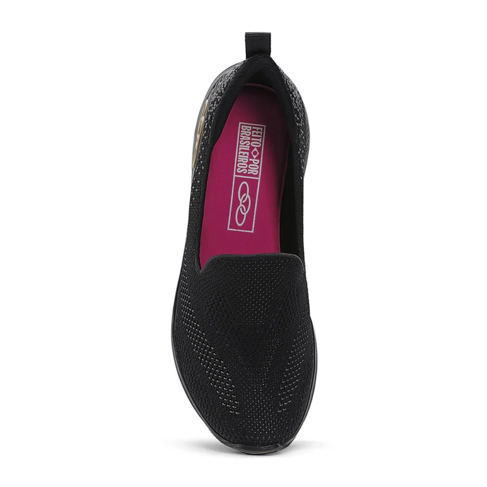 Tenis Olympikus Safira Slip-on Feminino Preto 346455 Preto/Preto 2