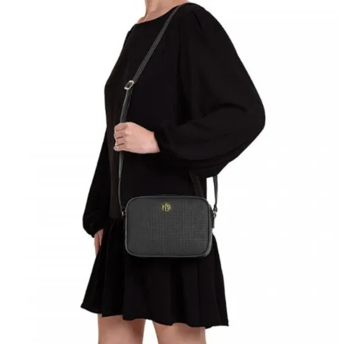 Bolsa Modare Casual Com Alca Moderna Tranversal Feminina Preta Preto 5