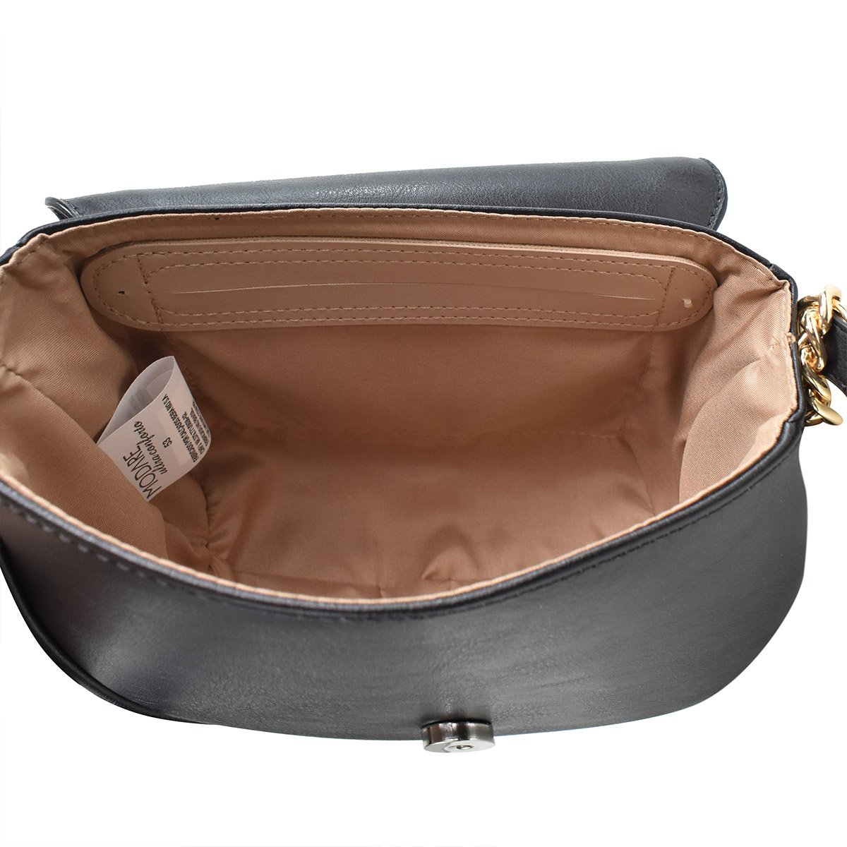 Bolsa Modare Napa Preta Elegancia e Praticidade Preto 7