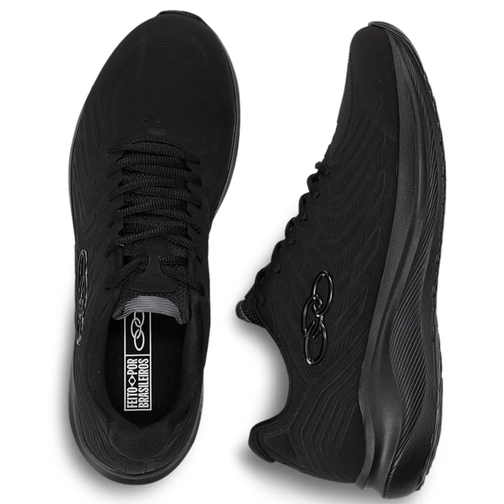 Tenis Olympikus Volcan 2 Masculino Confortavel Caminhada Preto 3