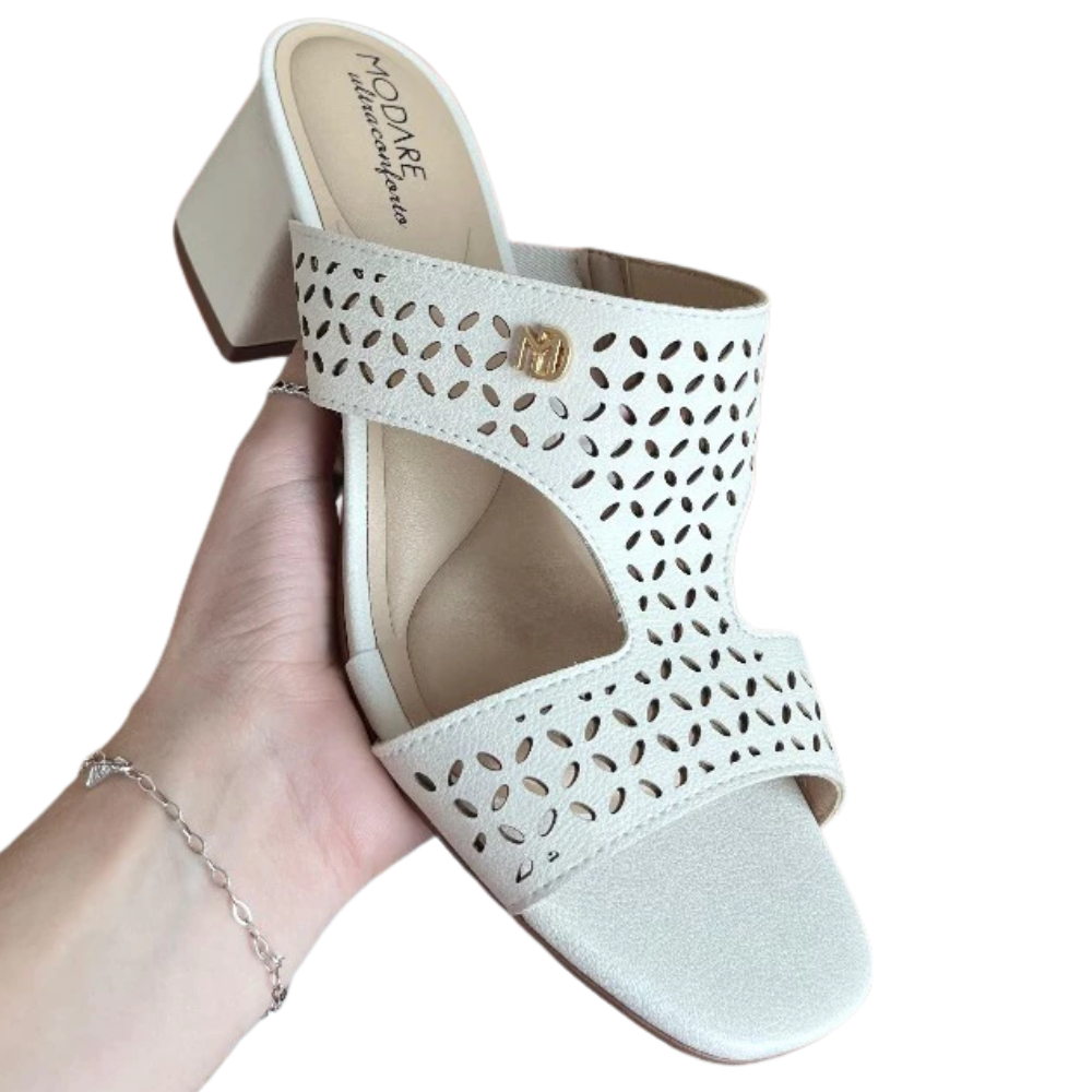 Modare Tamanco Napa Floather Branco Off Elegante 7172126 Off White 2