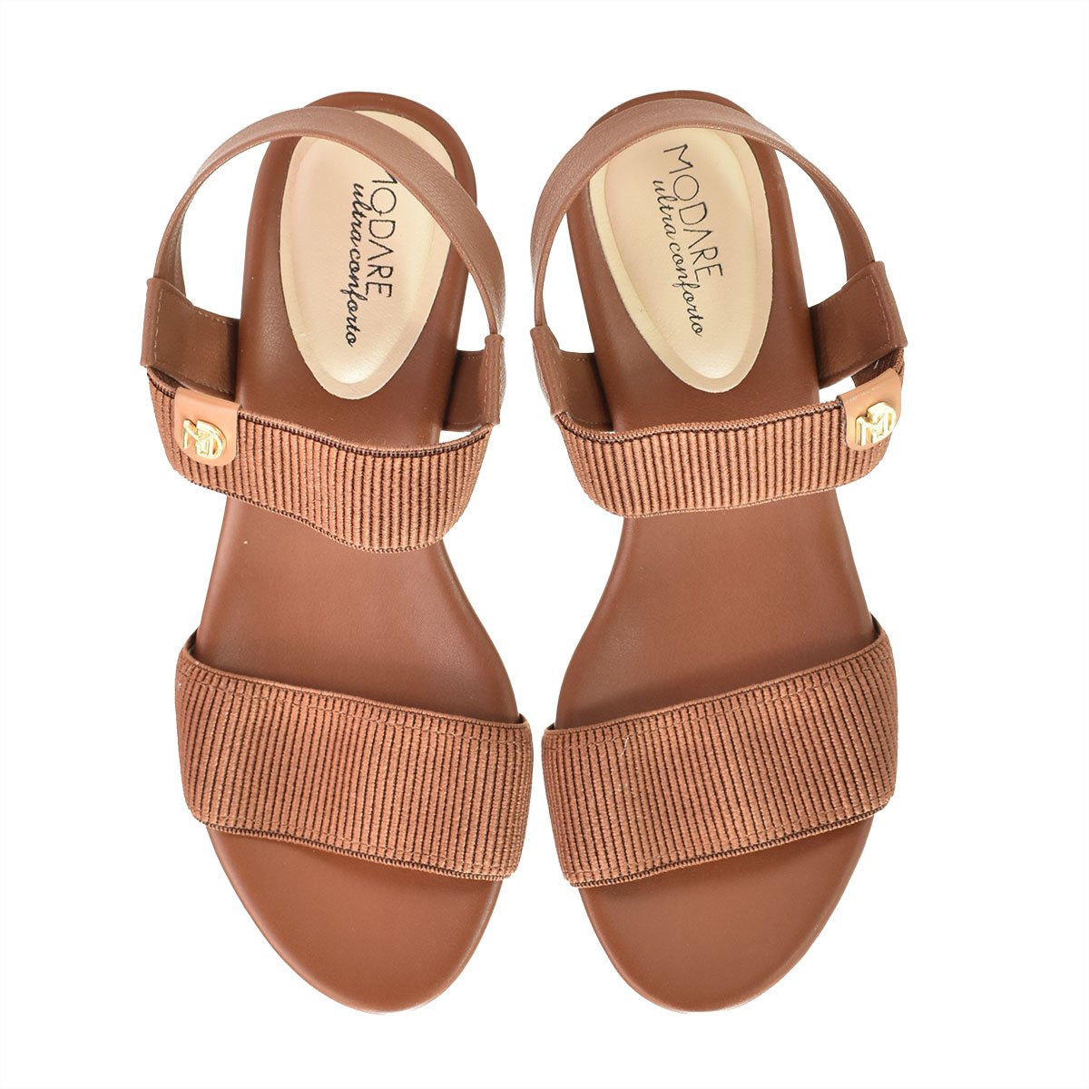 Sandalia Modare 7187100 Canelado Avela/Camel Avelã/Camel 2