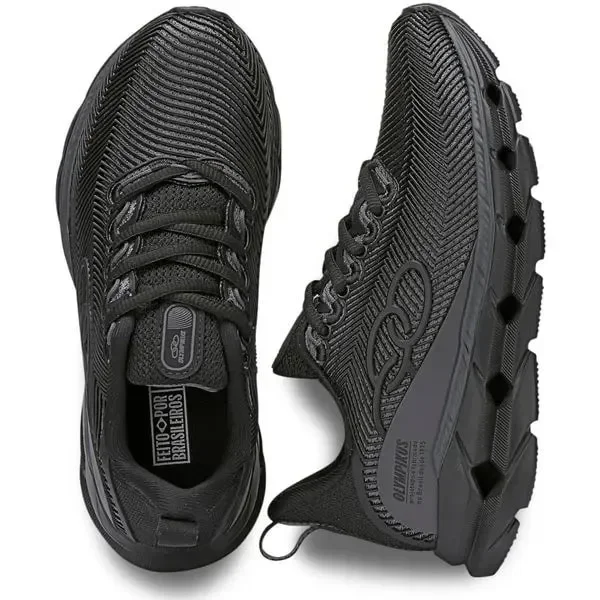 Tenis Olympikus Infantil Perfect 3 Juvenil Preto Chumbo Conforto Preto/Chumbo 3