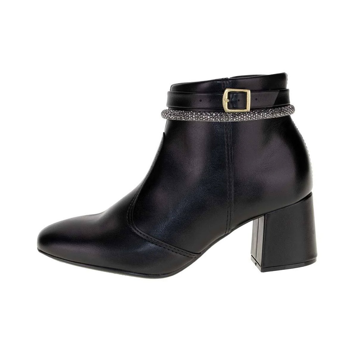 Beira Rio Bota Napa Salto Bloco Elegante Preto Preto 2