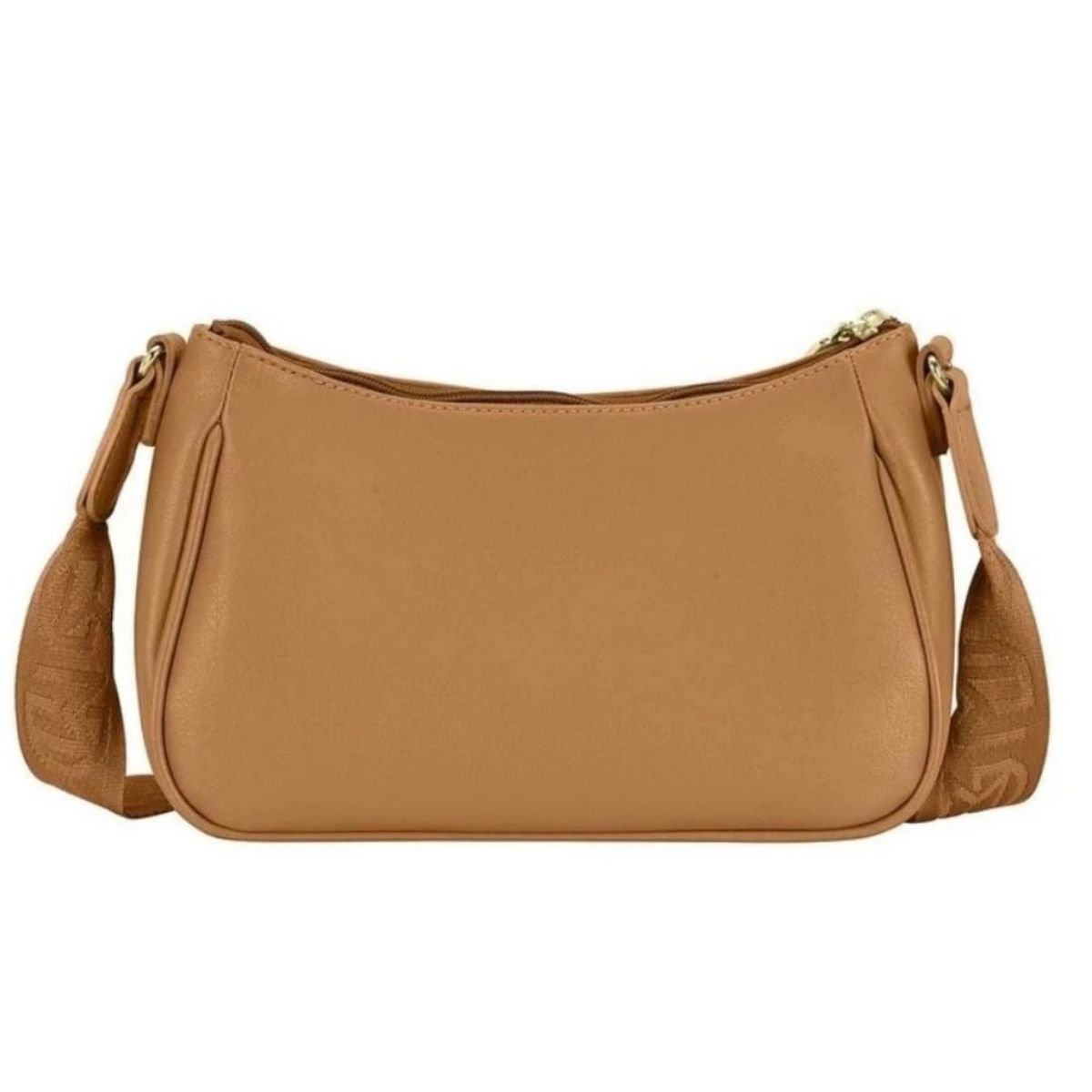 Bolsa Feminina Tiracolo Moderna e Leve Napa Soft Camel  Marrom 3