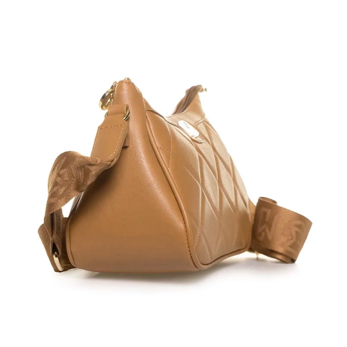 Bolsa Feminina Tiracolo Moderna e Leve Napa Soft Camel  Marrom 4