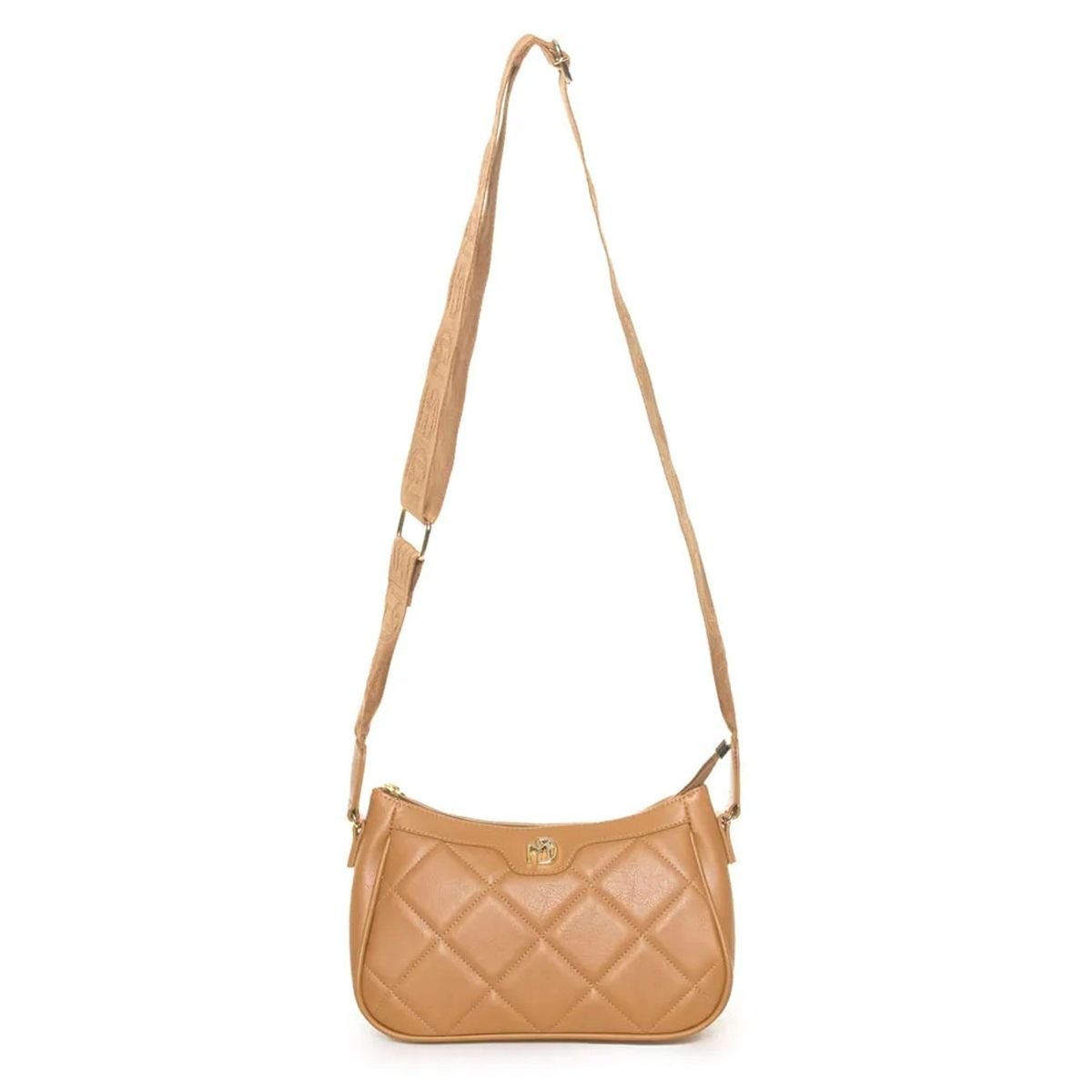 Bolsa Feminina Tiracolo Moderna e Leve Napa Soft Camel  Marrom 6