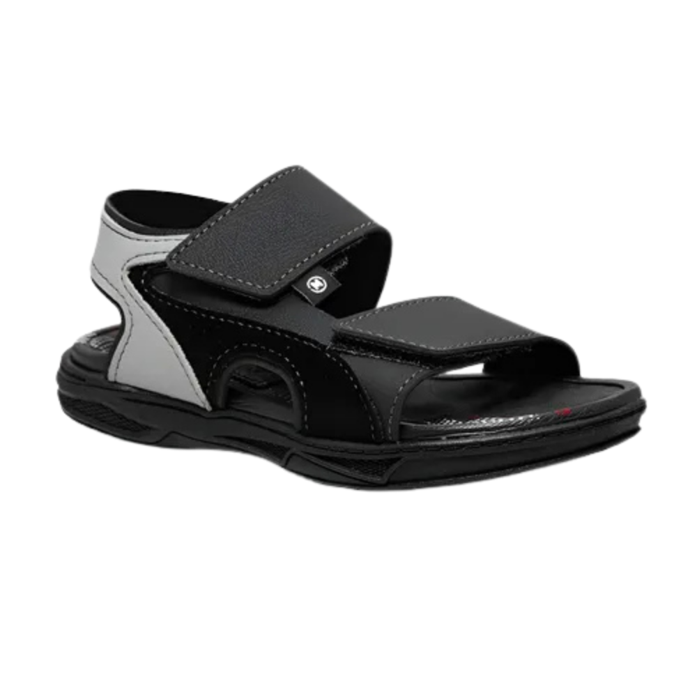 Sandalia Infantil Molekinho Masculina Preto Cinza Conforto