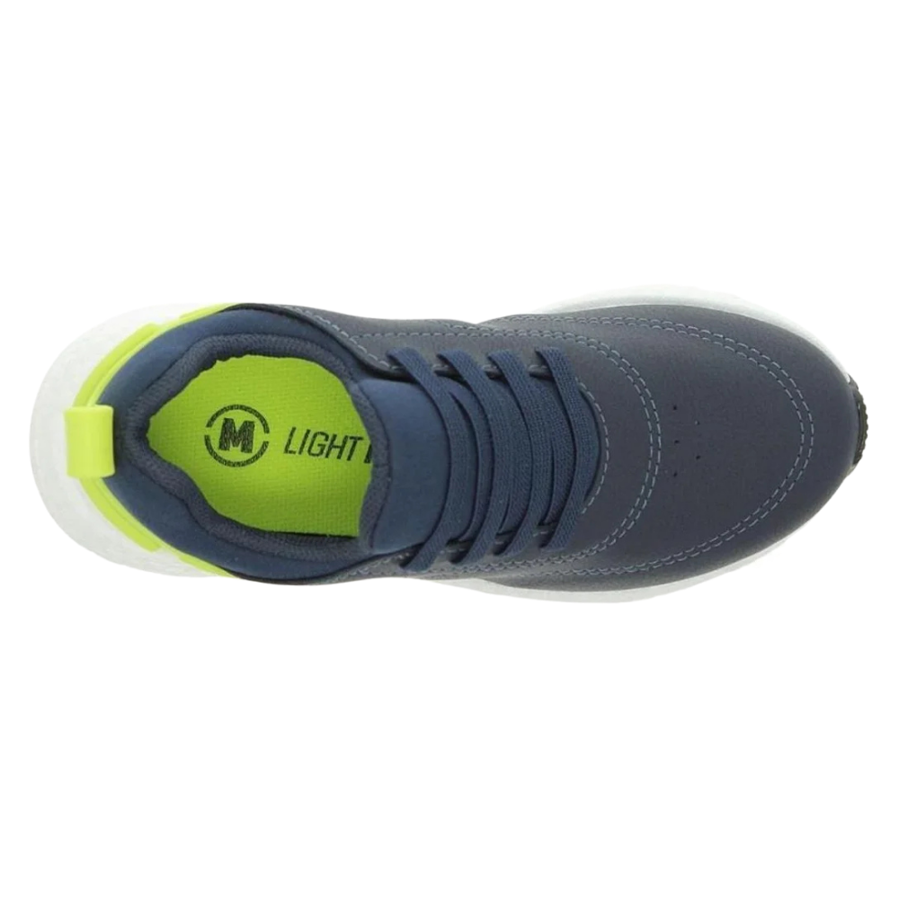 Tenis Infantil Molekinho Branco Confortavel Design Moderno Azul Marinho 4