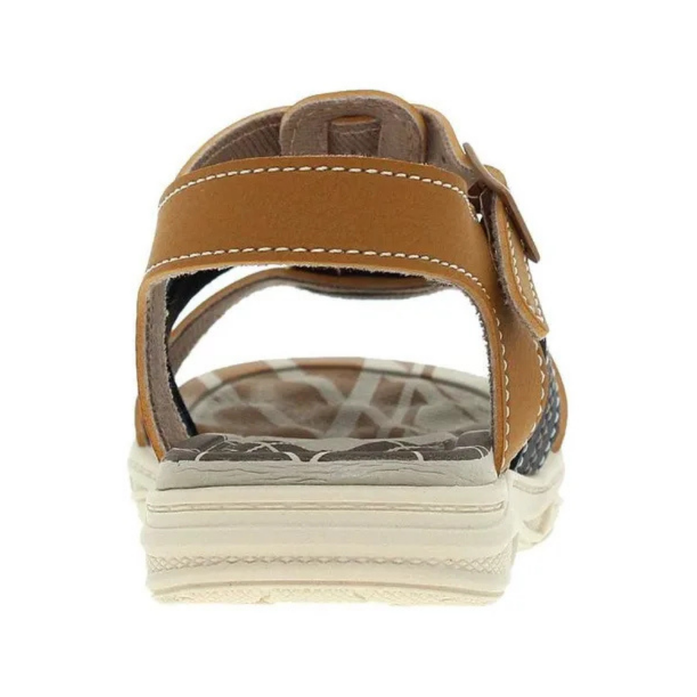 Sandalia Molekinho Menino Ajustavel  Solado Antiderrapante Caramelo/Marinho 3