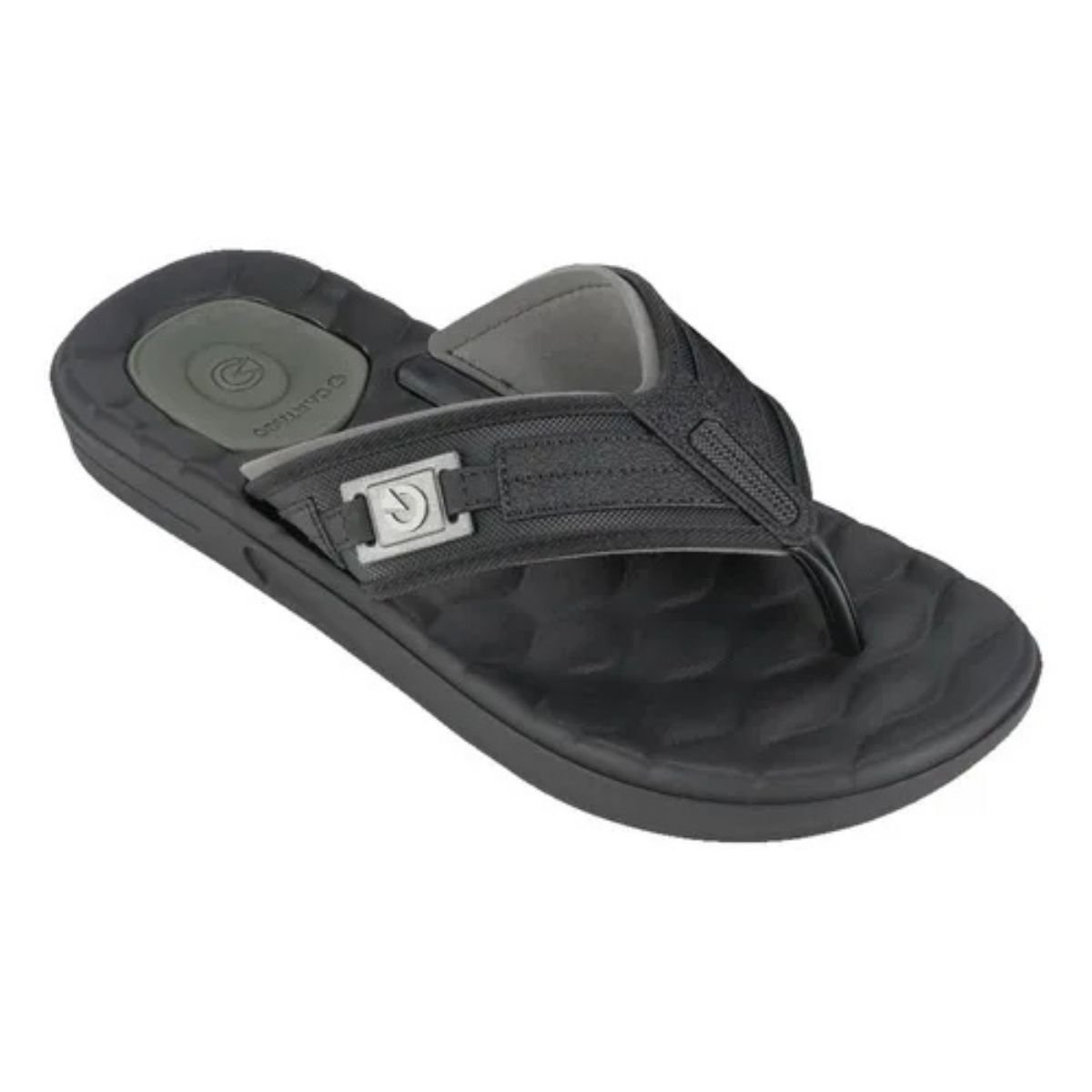 Chinelo Cartago Egeu Dedo Masculino Preto Cinza 12287