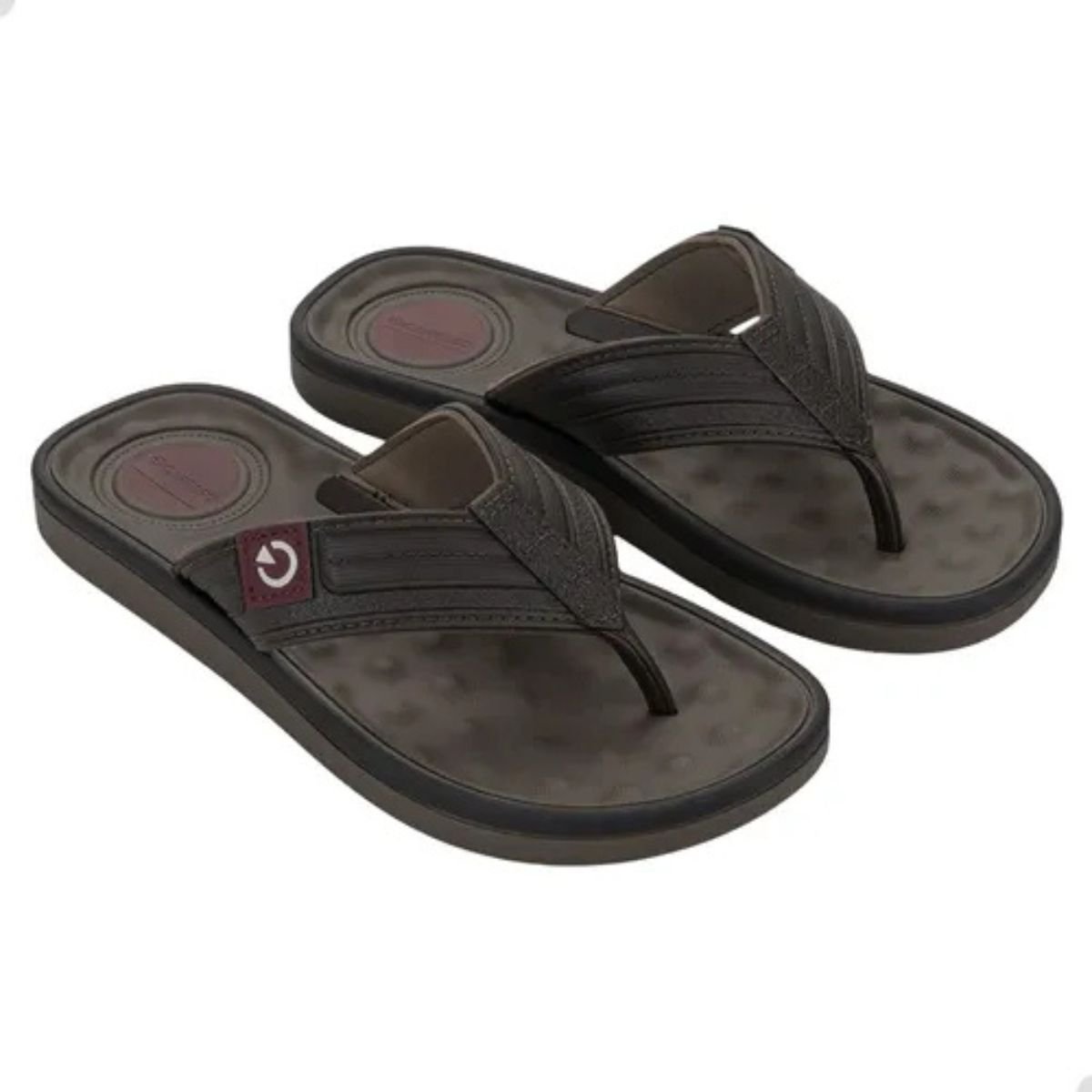 Chinelo Masculino Cartago Alabama Marrom Bordo Leve Resistente