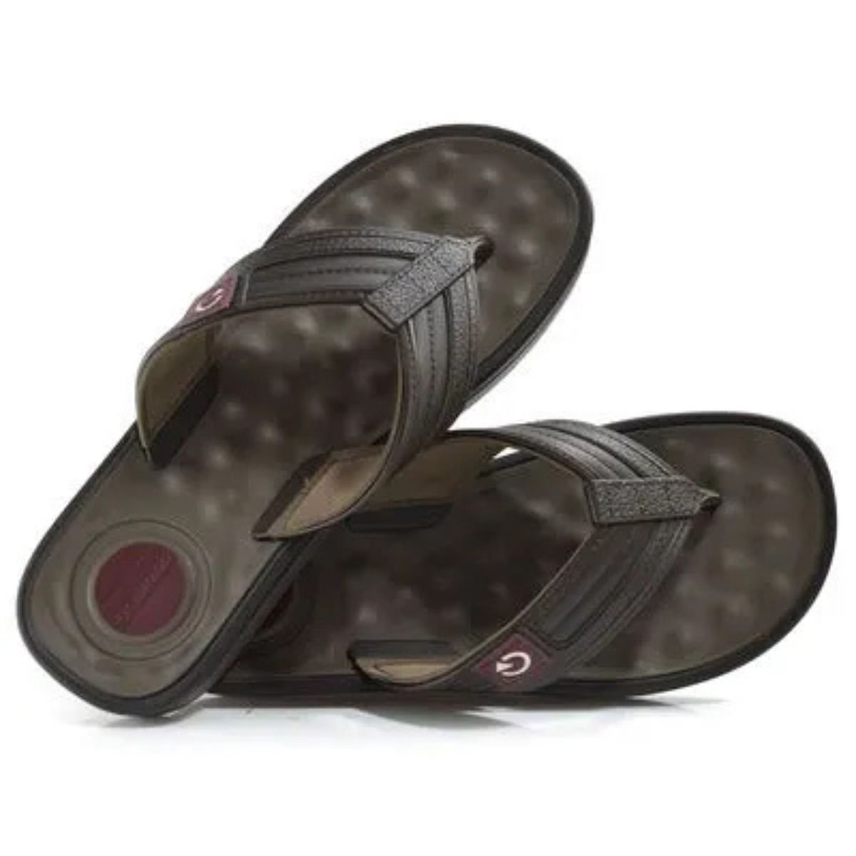 Chinelo Masculino Cartago Alabama Marrom Bordo Leve Resistente Marrom/Bordô 5