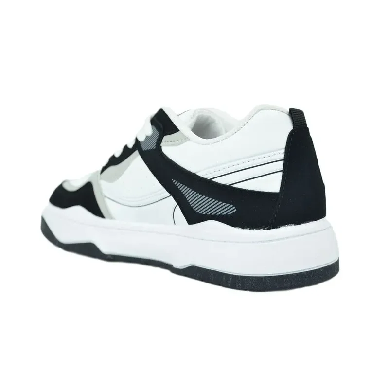 Tenis Logus Masculino Casual Branco e Preto Ideal Dia a Dia Branco/Preto 3