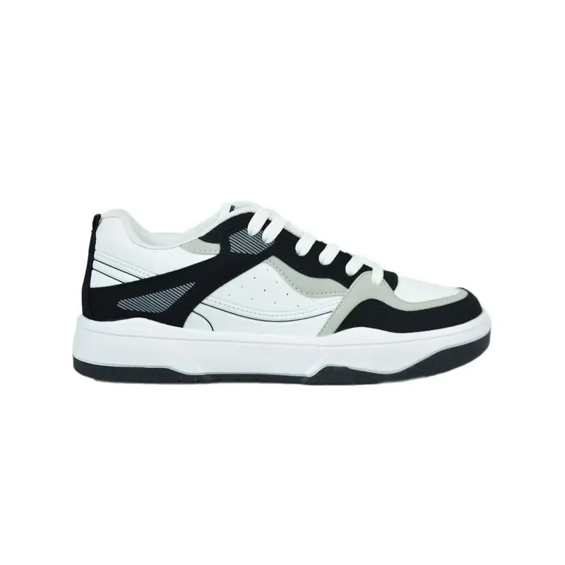 Tenis Logus Masculino Casual Branco e Preto Ideal Dia a Dia Branco/Preto 4