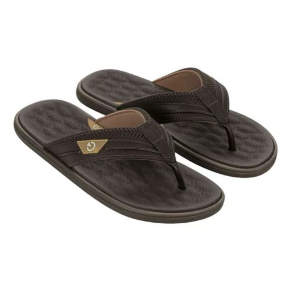 Chinelo Cartago Malta IV Masculino De Dedo Cinza Azul Marrom