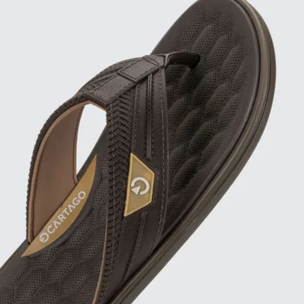 Chinelo Cartago Malta IV Masculino De Dedo Cinza Azul Marrom Marrom/Amarelo 3