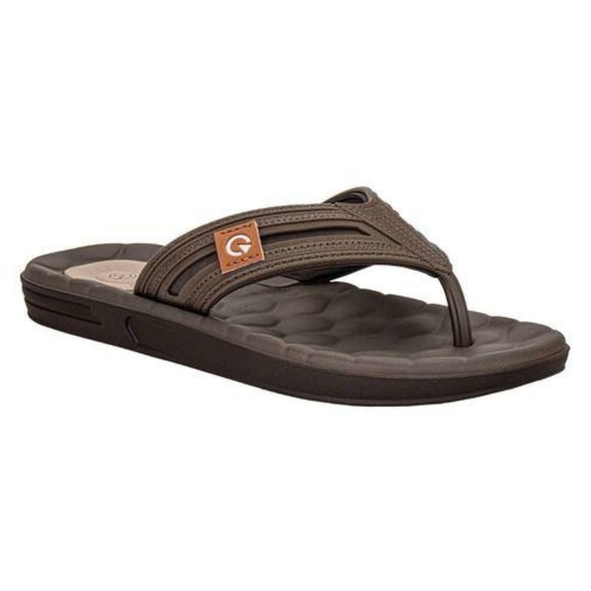 Chinelo Cartago Masculino Marrom Bege Leve e Resistente