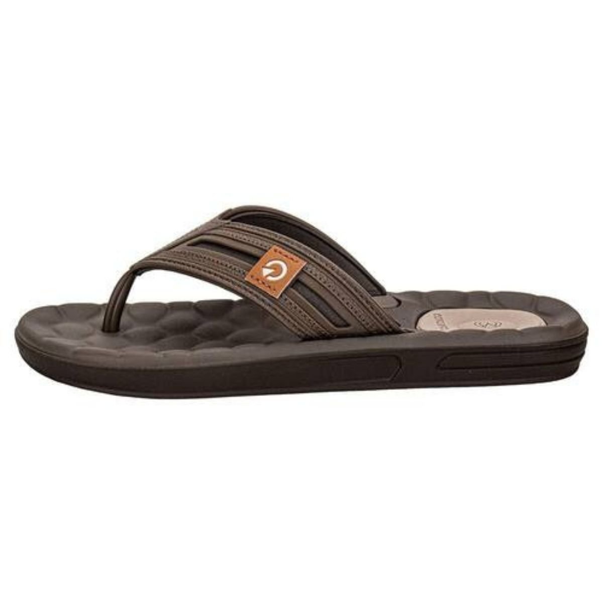 Chinelo Cartago Masculino Marrom Bege Leve e Resistente Marrom/Bege 3