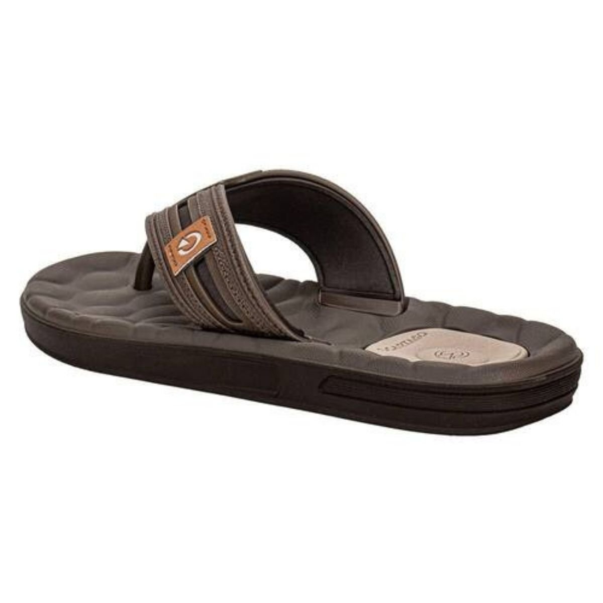 Chinelo Cartago Masculino Marrom Bege Leve e Resistente Marrom/Bege 4