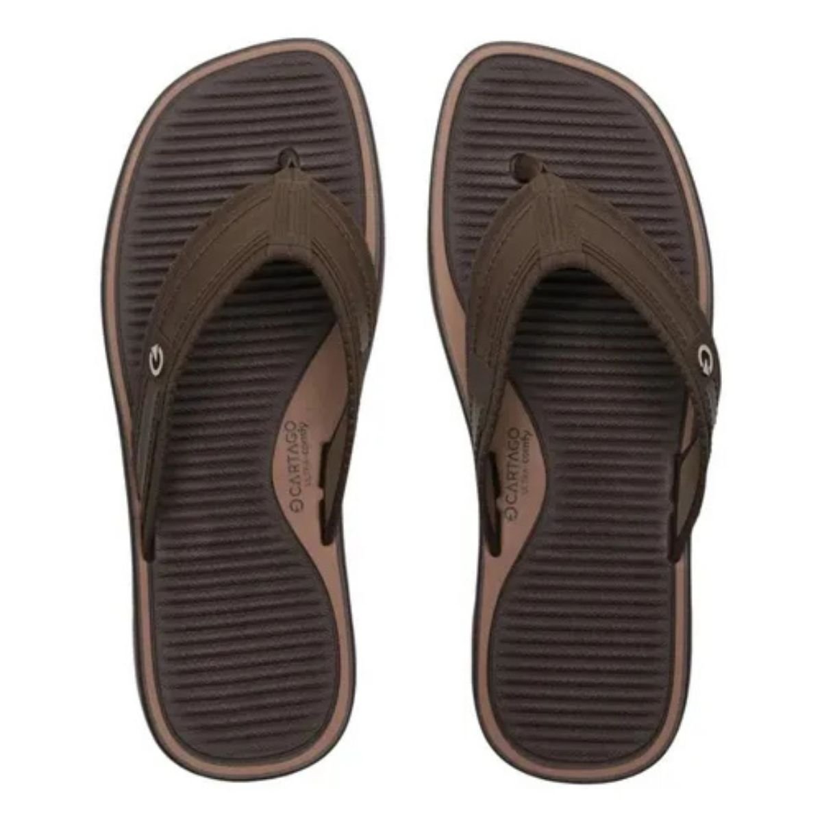 Chinelo Cartago Mali XV Masculino Bege Marrom 12509 Bege/Marrom 2