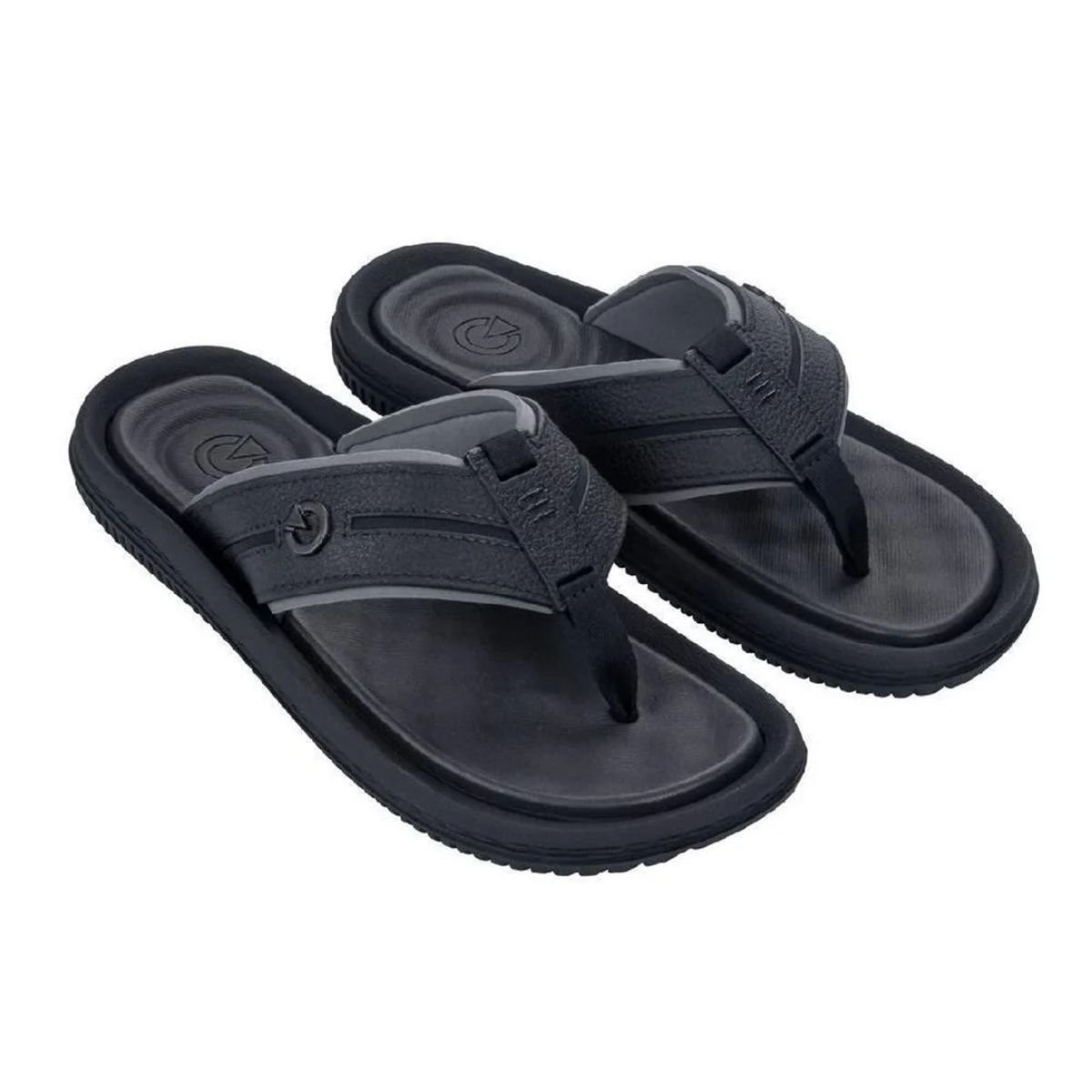 Chinelo Cartago Fuji Masculino Preto Cinza Conforto Diario