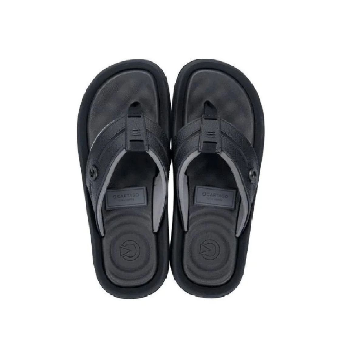 Chinelo Cartago Fuji Masculino Preto Cinza Conforto Diario Preto/Cinza 2