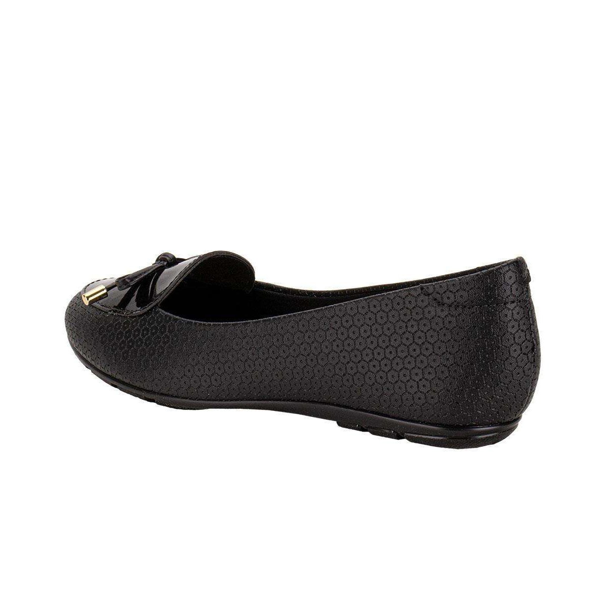 Sapatilha Feminina Moleca Preta Elegante Versatil 5800105 Preto 4