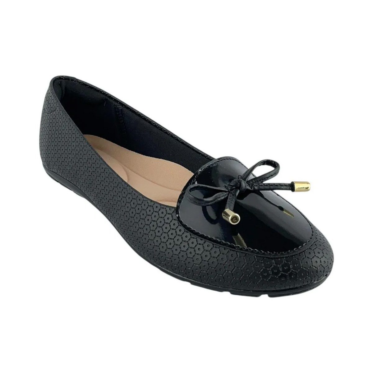 Sapatilha Feminina Moleca Preta Elegante Versatil 5800105 Preto 6