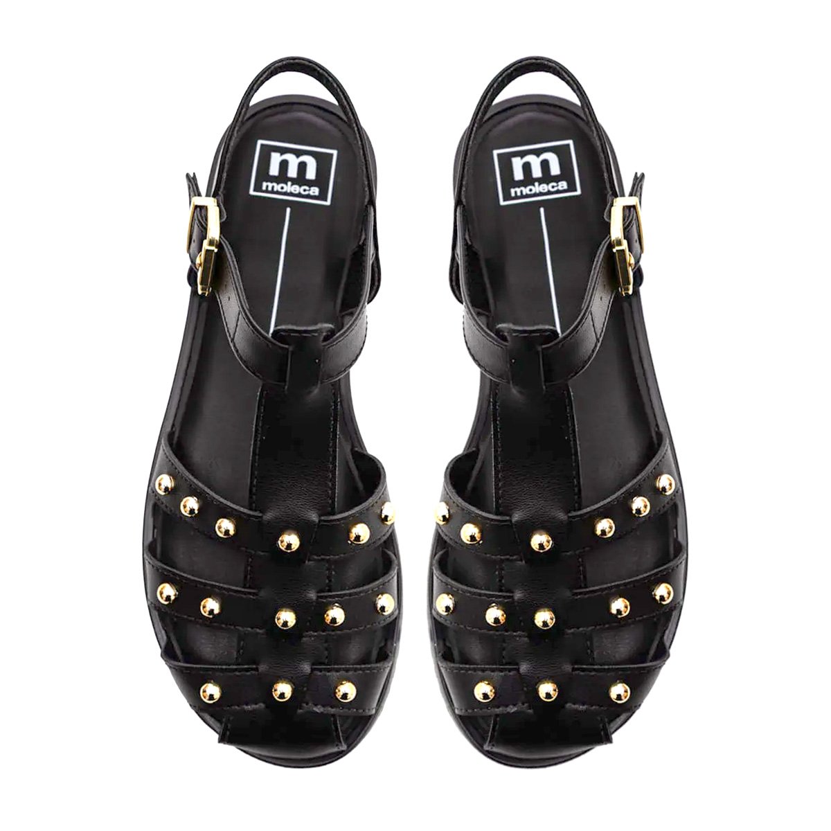 Sandalia Moleca Feminino Napa Turim Preto Fashion 5555202 Preto 2