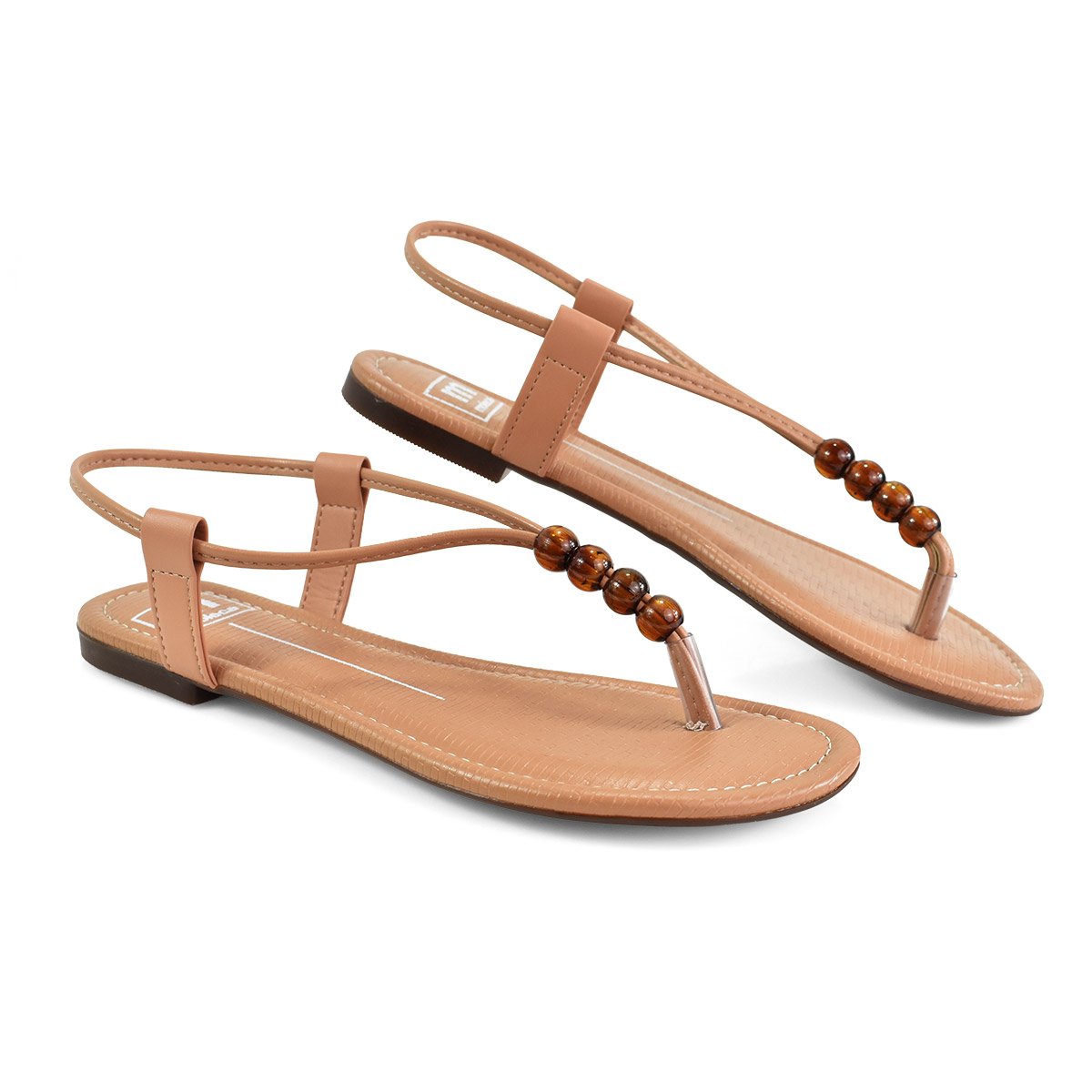 Sandalia Moleca Turim Geometrica Nude Conforto e Estilo Nude 2