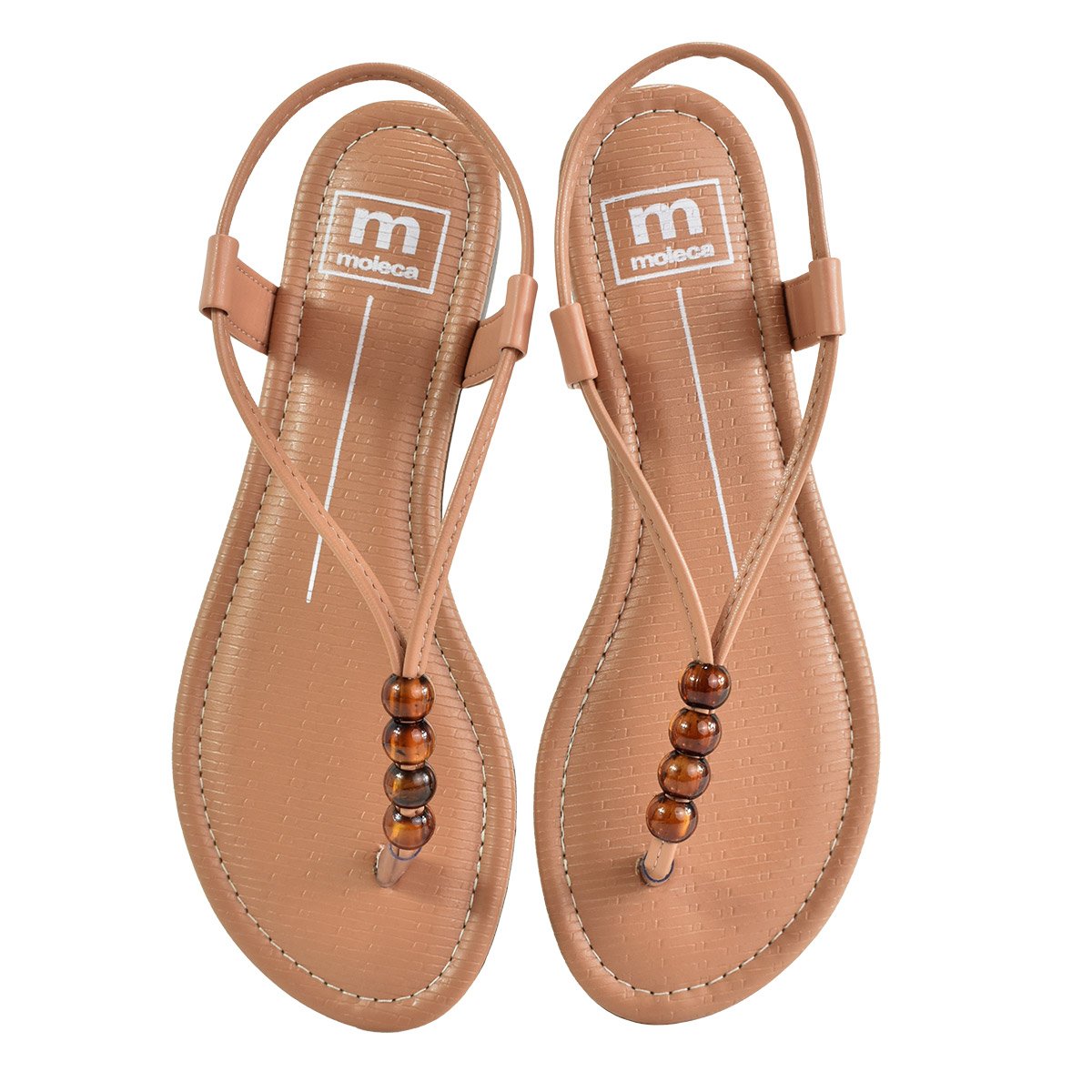 Sandalia Moleca Turim Geometrica Nude Conforto e Estilo Nude 3