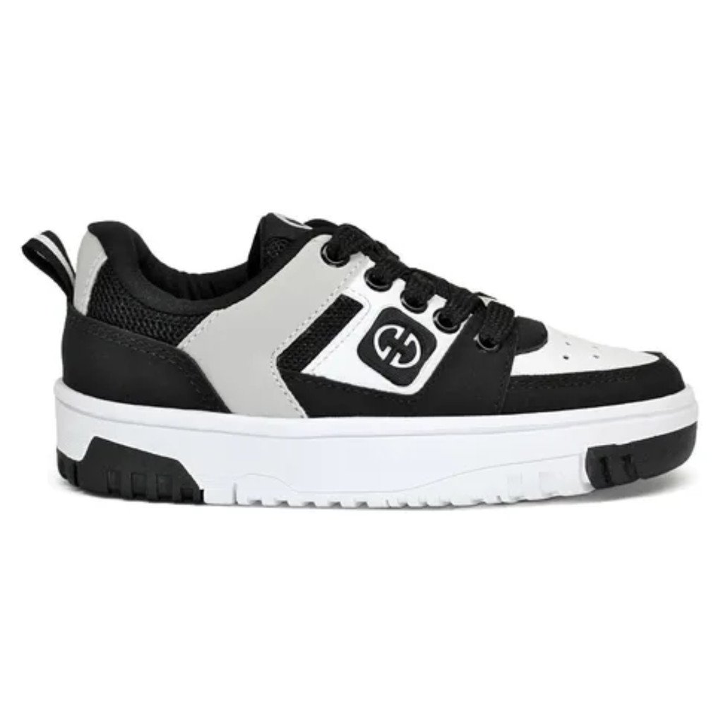 Tenis Ollie Tyger 2 Casual Moderno Masculino Branco Preto