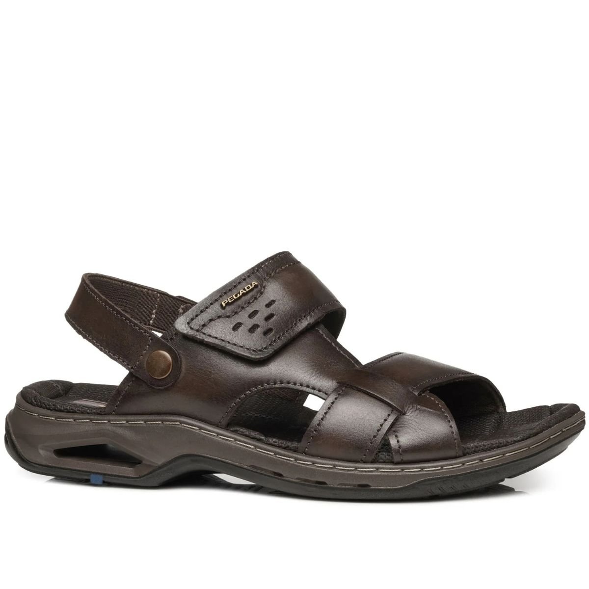 Sandalia Pegada Masculino Conforto e Estilo Marrom Marrom 2