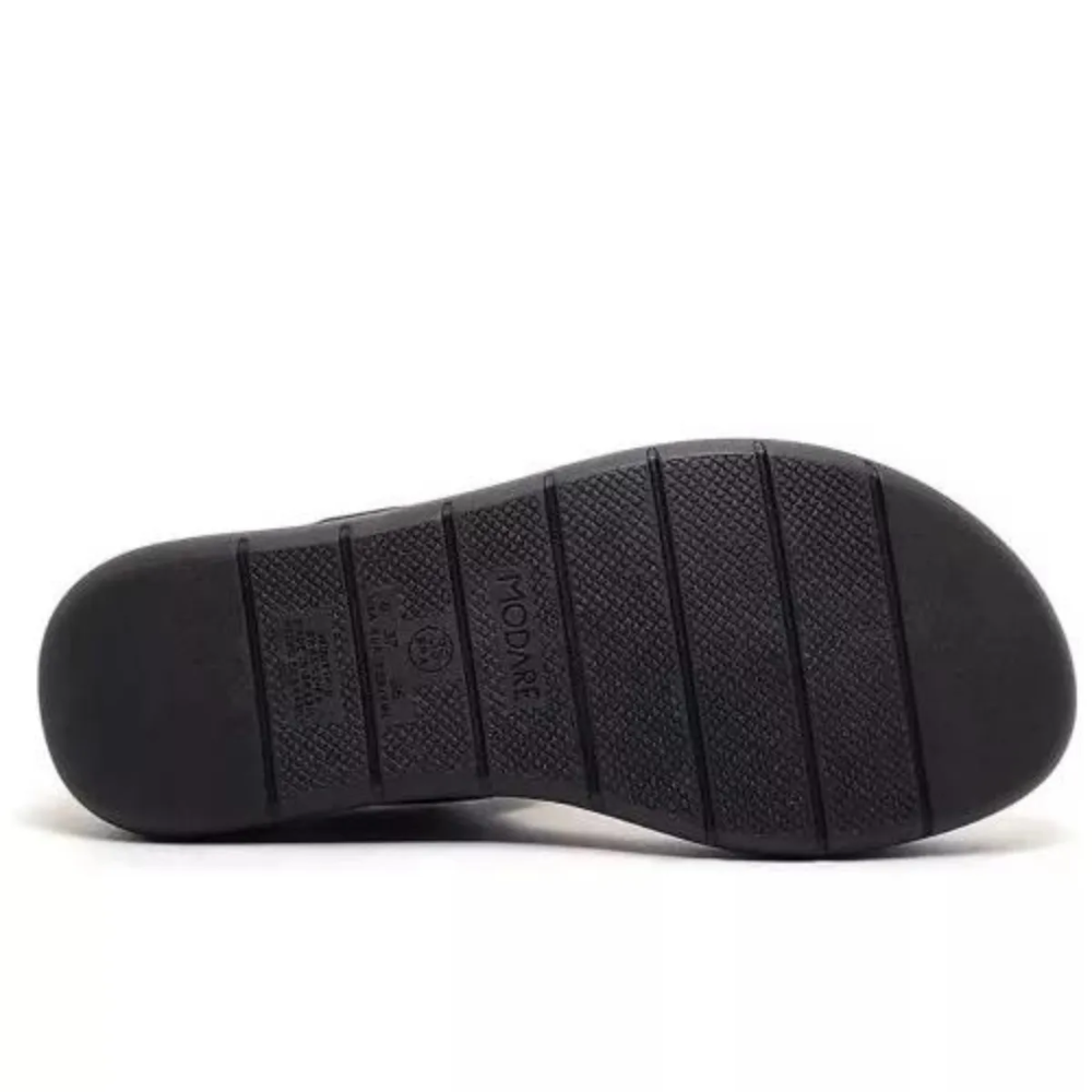 Sandalia Modare Comfort Ortopedica Elasticos Feminina Preta Preto 6