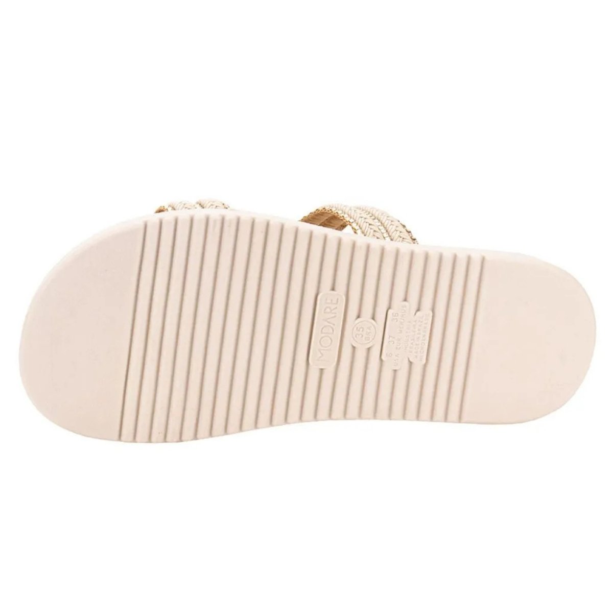 Papete Modare Tiras Strass Elegante Creme Dourado Creme/Dourado 3